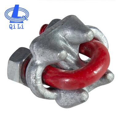 China Wire Rope Repair G450 Red Color Drop Forged Wire Rope Clip For Lifting for sale