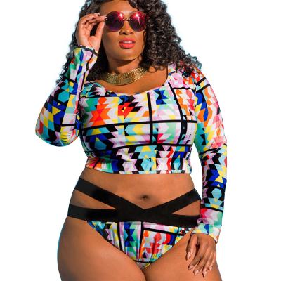 China Julysand breathable swimwear for women class long sleeve bikini women shape new plaid swimwear for sale