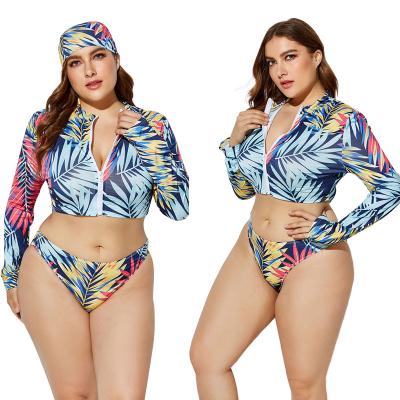 China Julysand breathable long sleeve bikini swimwear women plus size swimwear ladies_swimwear for sale