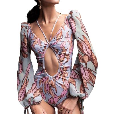 China Julysand breathable swimwear fashion one piece long sleeve swimwear for mature women mermaid_swimwear for sale