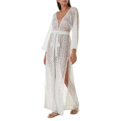 China Julysand Breathable Swimsuit Cover Up Set Crochet Beach Cover Up Beachwear Lace Cover Up for sale