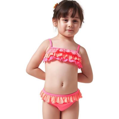 China Julysand Kids Girls Swimwear Breathable Bikinis For Girls Kids Cute Pink Bikinis New for sale