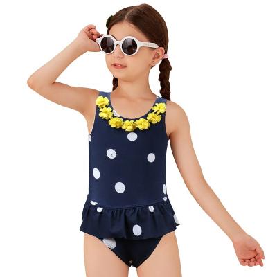 China Julysand OEM Breathable Animal Printing Laser Cut Flower One Piece Swimsuit For Kids for sale