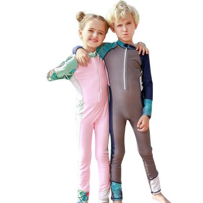 China Julysand Kids Boys Breathable Children Beachwear One Piece Long Sleeve Swimsuits With Zipper Rash Guard for sale