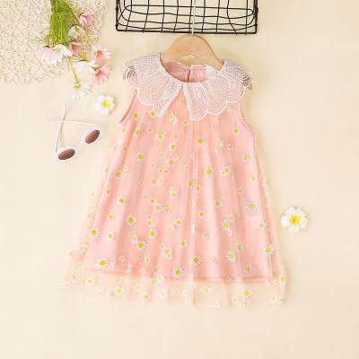 China 2280 Summer Breathable Baby Dresses Princess Sling Dress Dresses Print Sleeveless Girls Toddler Kids Clothes for sale