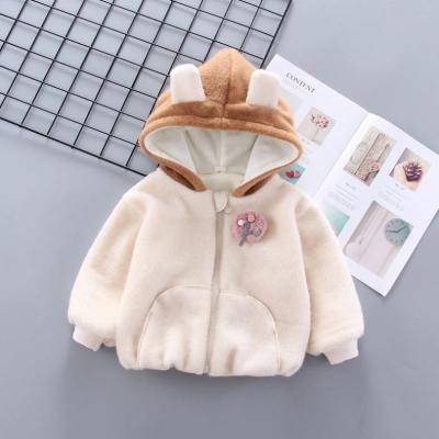 China 2990 Kids Toddler Girl Clothing Coats Winter Sleeve Jacket Outerwear Cute Warm Cute Boys Long Thickened Hooded Sweater Baby for sale