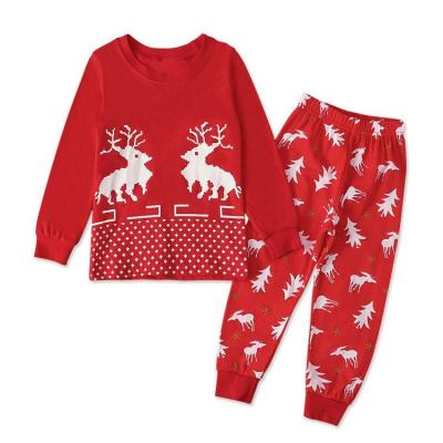 China Breathable Christmas 2875 Baby 1-6Y Clothes Toddler Kids Boy Girls Clothing Pajamas Set Deer Print Pants Christmas Sleepwear Top Outfits for sale