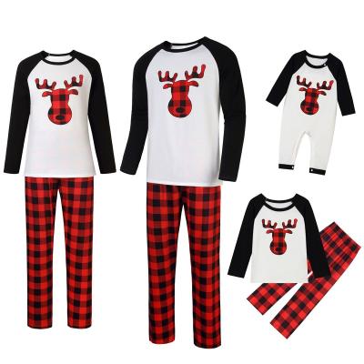 China 2899 Family Breathable Matching Outfits Apparel Christmas Pajamas Set Christmas Adult Children Party Nightgowns Pajamas Cartoon Deer Sleepwear Costume for sale