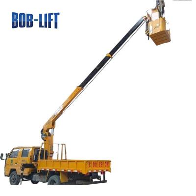 China TRUCK CRANE 3ton hdryaluc arm truck mounted boom crane man basket for sale for sale