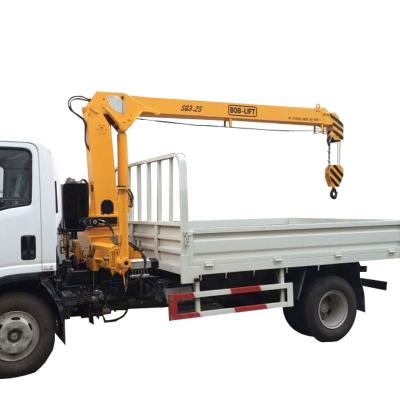 China CRANE TRUCK Chinese Telescopic Boom Straight Arm Mini Truck Mounted Crane Boom Truck 3 Ton for sale