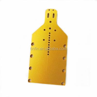 China High-end quality OEM ODM custom CNC yellow turning anodizing aluminum anodizing aluminum parts for New-energy vehicles for sale