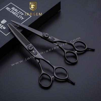 China Barber Scissors Black Hair Scissors Japan Barber Scissors Hair Cutting Scissors Kits for sale