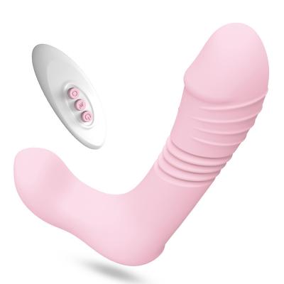 China Silicone+ABS No Noise 12 Frequency Quiet Waterproof Rechargeable Radio Massager Remote Vibrator Sex Toys For Woman for sale