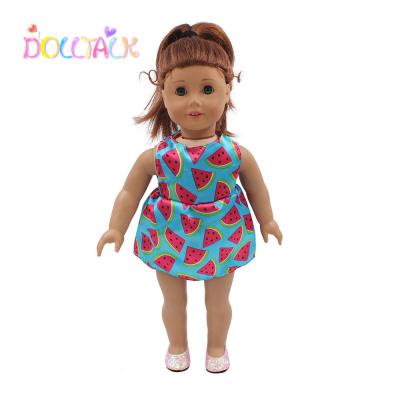 China Cartoon Toy American 18 Inch Girl's Watermelon Dress Doll Clothes for sale