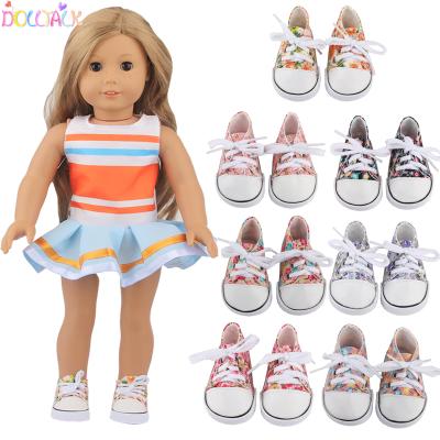 China Toy Amazon Hot Sell Newest Arrival Doll American Girl 18 Cartoon - Inch Canvas Doll Shoes for sale