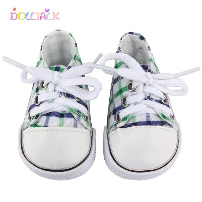 China Cartoon Toy Newest Arrival 18 - Inch American Doll Girl Canvas Shoes Doll Shoes for sale