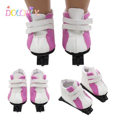 China White Doll Shoes MISU Factory Dricte PU Leather Custom BJD Roller Skates Baby Shoes Doll Shoes for sale