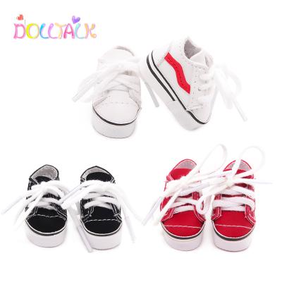 China Amazon Hot Sale Popular BJd Doll Shoes Classic Models Red High Heel Canvas Doll Casual Shoes for sale