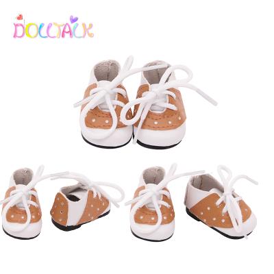 China High Quality Doll Shoes MISU 18 - Inch New Design American Cartoon Doll Comfortable Casual PU Leather Doll Shoes for sale