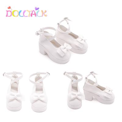 China Exquisite sexy princess White PU leather high heels fairy doll shoes BJD doll shoes 60cm new Bjd doll dream bow for sale