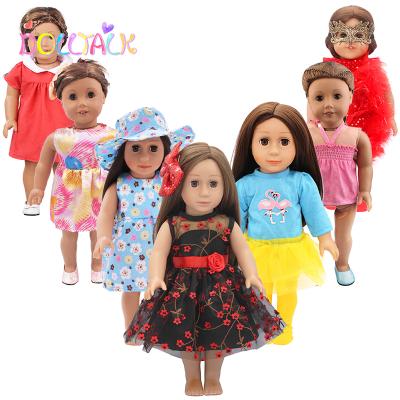 China Amazon Hot Selling 18 Inch American Fashion Doll Party High Quality Princess Doll Clothes Dress Skirt Doll Clothes for sale