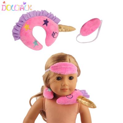 China Cartoon Toy Amazon Hot Sell American 18 Inch Doll Eye Mask Neck Pillow Doll Accessories for sale