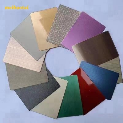 Cina PVD Color Coating Mirror Stain Brush Stainless Steel Sheet Plate Decoration in vendita