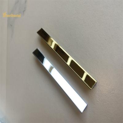 China U Shape Hotel Decorative Stainless Steel Tile Trim Mirror Finished for sale