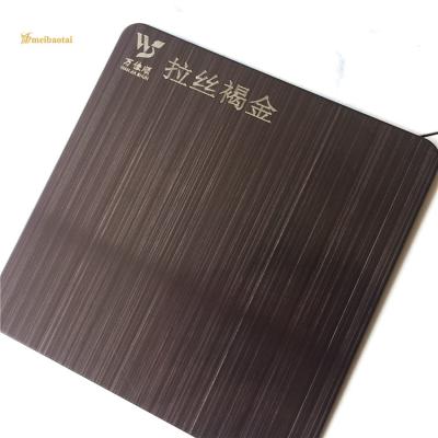 Cina Quattro piedi della linea sottile di Brown dell'oro ss di spessore decorativo del piatto 0.65mm in vendita