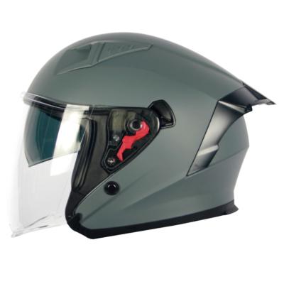 China Half Open-Face Motorcycle Helmet Half-Face Open-Face Motorcycle Helmet With Double Sun Visor With Swirl for sale