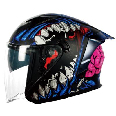 China Motorcycle Half Open Flip Up Helmet Abs Half High Quality Face Motorcycle Helmets Packing Dot Approved Helmet for sale