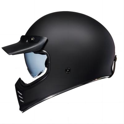 China High Quality ABS Certification Black Helmet Vintage Motor Helmet Super Cool National Safety DOT Helmet Motorcycle for sale