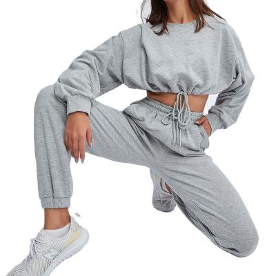 China Bodybuilding Sports Suit Breathable Oversized Casual Hoodie Long Sleeve Jacket Pants and Comfortable Two-Piece Suit for sale