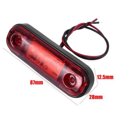 China AS NEW DC10-30V 3 LED Image Beacon Warning Light For Truck Trailer Camper RV Car Pickup Waterproof Red Lamp for sale