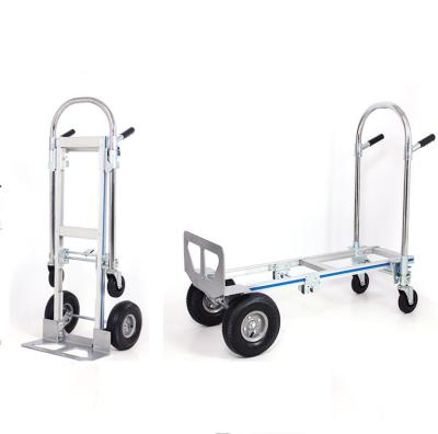 China Tools 3 in 1 770LBS 61Inch Aluminum Size 4 Wheel Convertible Foldable Hand Truck for sale