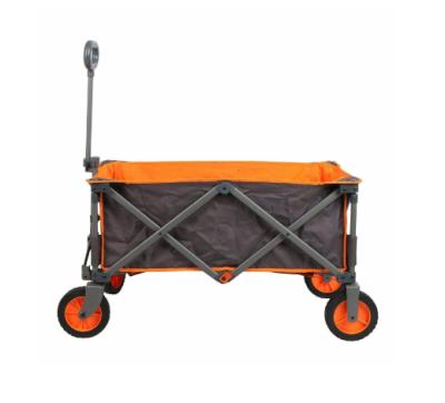 China Portable Beach Trolley Garden Cart Storage Handcart 4 Wheel Folding Camping Cart for sale