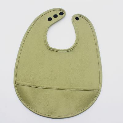 China BPA Free New Design High Quality PU Leather Baby Bib Waterproof for sale