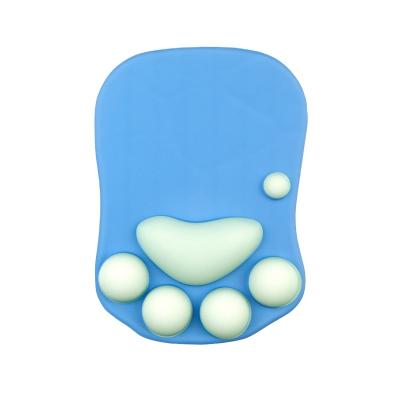 China 100% Eco-Friendly Cute Cat Claw Paw Mouse Pad With Gel Wrist Rest Support for sale