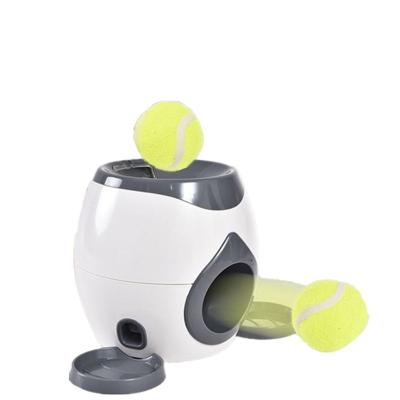 China Sustainable Dog Training Toy Automatic Pet Feeder Tennis Rewards Machine Interactive Pet Ball Toys for sale