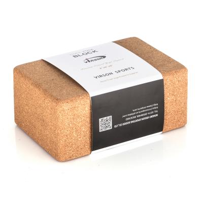 China Wholesale Cork Yoga Block Natural Eco-Friendly High Density Yoga Block for sale