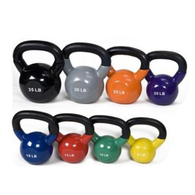 China Iron Cast High Quality Custom Cast Logo PVC Indoor Kettlebell Professional Gym Fitness Equipment Virson for sale