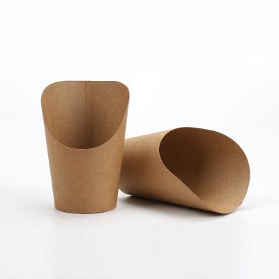 China Biodegradable Disposable Wrapping Paper Ice Cream Dessert Cup Fast Food French Fries Cup for sale