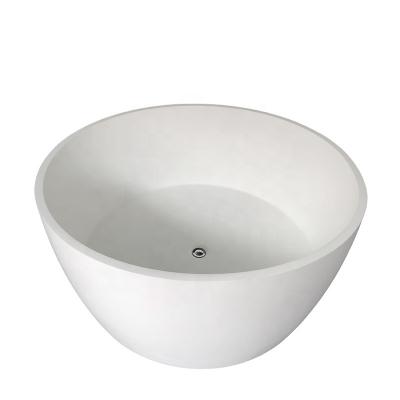 China Eco-friendly Solid/Outdoor Custom Made Minimalist Surface Style Caststone PG Indoor Modern Freestanding Round Bathtubs For Sale for sale