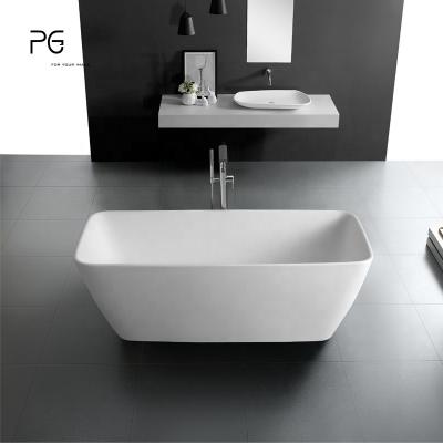 China Eco-friendly CastStone PAGE Artificial Resin Stone Hot Sale 1.4m Bathtub 1.4m Size Custom Free Soaking Bathtubs for sale