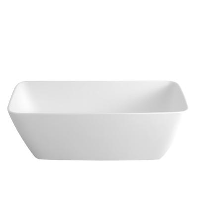 China Eco-friendly Artificial Rectangular Freestanding Solid Outdoor Bathtubs Modern Composite Stone PG Vanity for sale