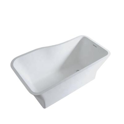 China Eco-friendly Irregular Shape Artificial Freestanding Bathtubs Solid Stone PG Outdoor Deep Soaking Bath for sale