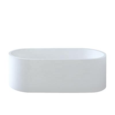 China Solid Surface Eco-friendly Free Standing Bathtubs Artificial Freestanding Oval Bathroom Bathtub Compound PAGE Stone Hot Tub for sale