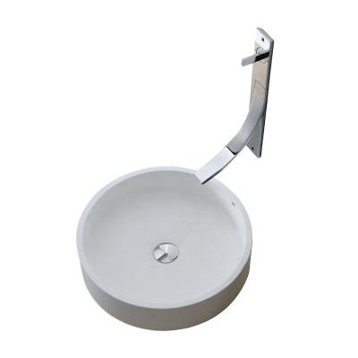 China PG Eco - Friendly Artificial Stone Round Small Wash Basin Sinks Countertops Solid Surface Basins for sale