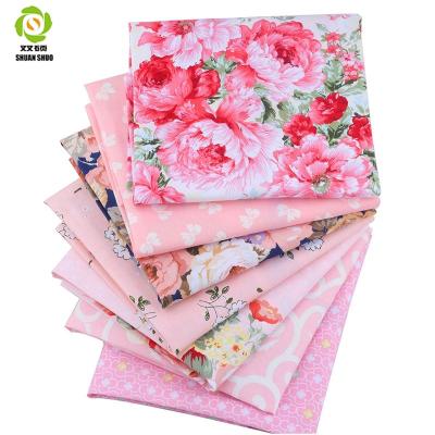 China breathable & 100% floral printed eco-friendly cotton DIY patchwork fabric for sewing bedding for sale