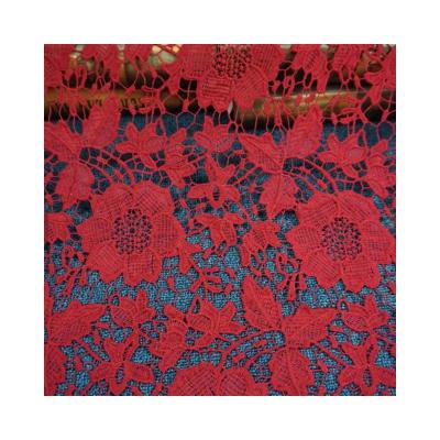 China Viable new products on lotus pattern embroidery lace fabric mesh for sale